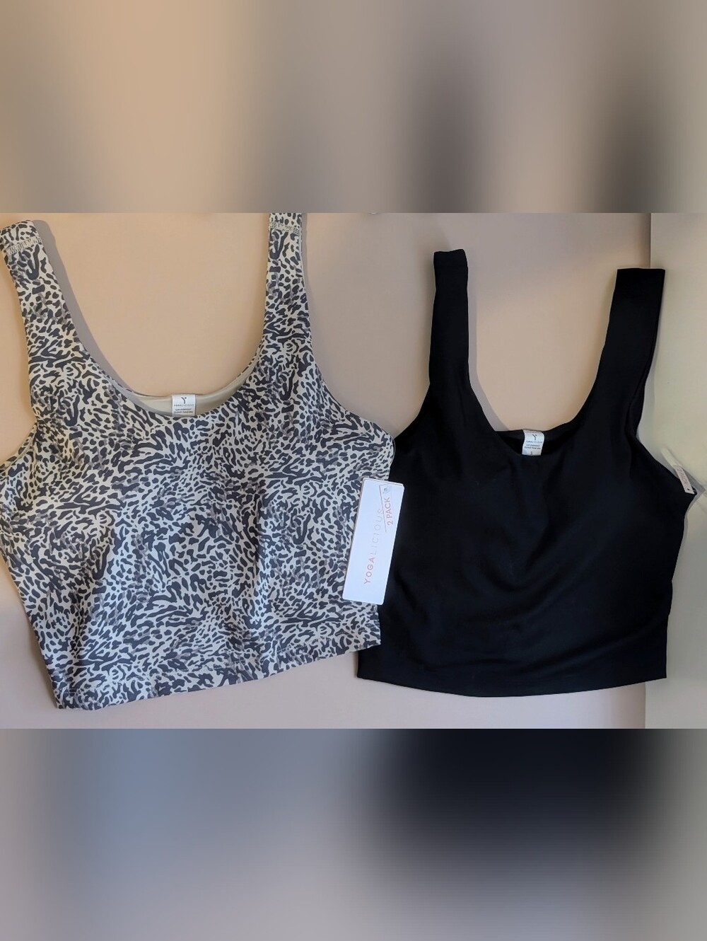NWT Yogalicious Lux Everyday Cloud Tank Bra 2 Pack Crop Tanks Size Small